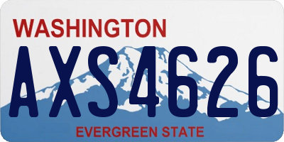 WA license plate AXS4626