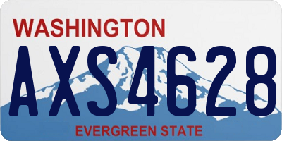 WA license plate AXS4628