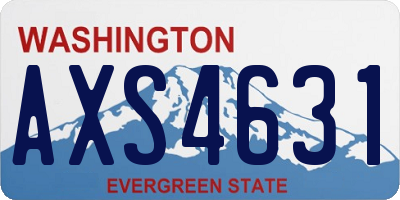 WA license plate AXS4631