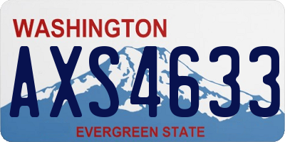 WA license plate AXS4633
