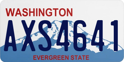 WA license plate AXS4641
