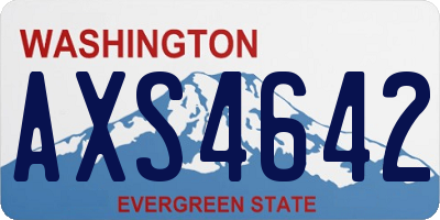 WA license plate AXS4642