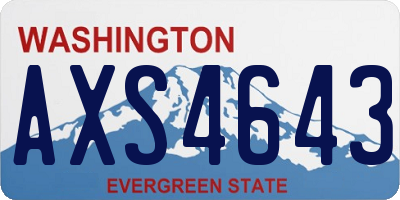 WA license plate AXS4643