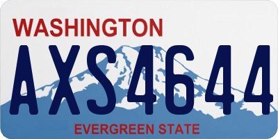 WA license plate AXS4644