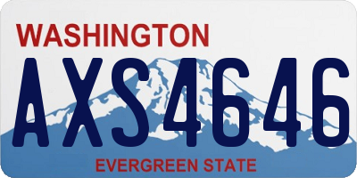 WA license plate AXS4646