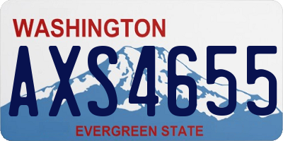 WA license plate AXS4655