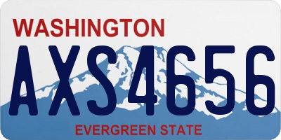 WA license plate AXS4656