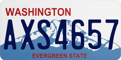WA license plate AXS4657
