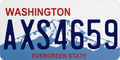 WA license plate AXS4659