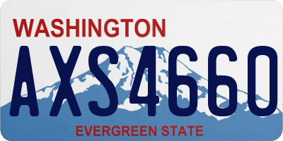 WA license plate AXS4660