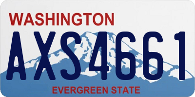 WA license plate AXS4661
