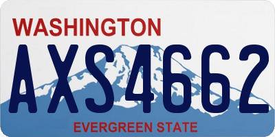 WA license plate AXS4662
