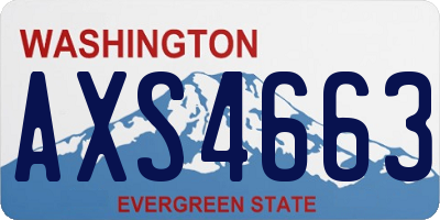 WA license plate AXS4663