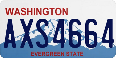 WA license plate AXS4664