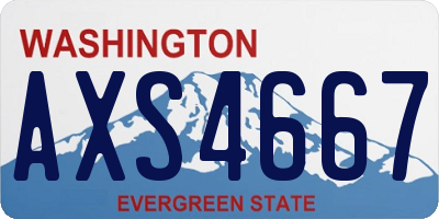 WA license plate AXS4667