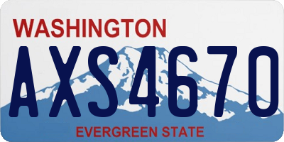 WA license plate AXS4670