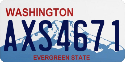 WA license plate AXS4671
