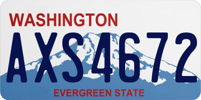 WA license plate AXS4672