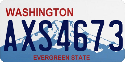WA license plate AXS4673