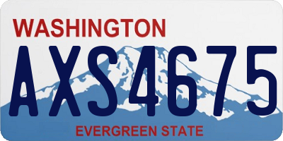 WA license plate AXS4675