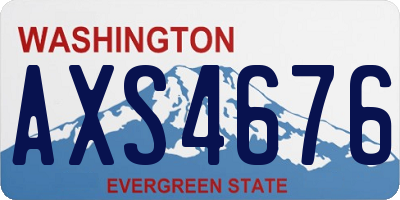 WA license plate AXS4676