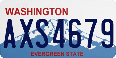 WA license plate AXS4679