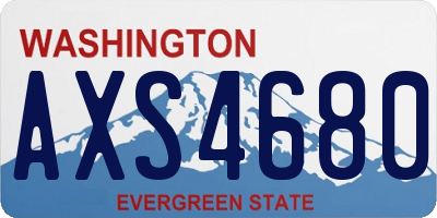 WA license plate AXS4680