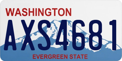 WA license plate AXS4681