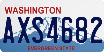WA license plate AXS4682