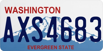 WA license plate AXS4683