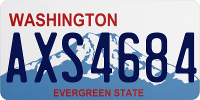 WA license plate AXS4684