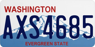 WA license plate AXS4685