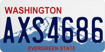 WA license plate AXS4686