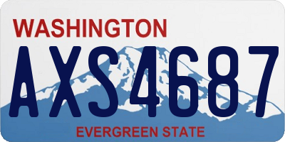 WA license plate AXS4687