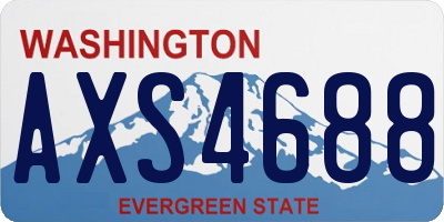 WA license plate AXS4688