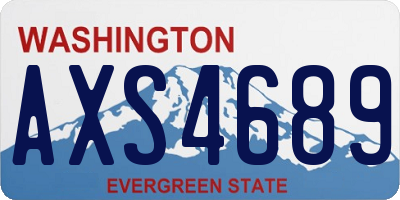 WA license plate AXS4689