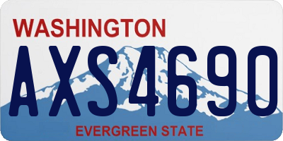 WA license plate AXS4690