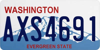 WA license plate AXS4691