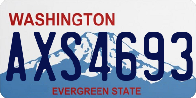 WA license plate AXS4693