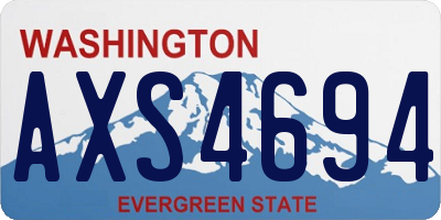 WA license plate AXS4694
