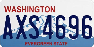 WA license plate AXS4696