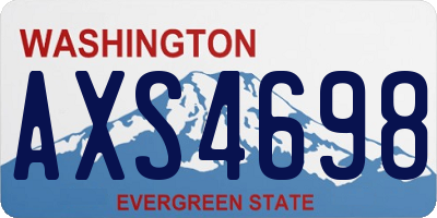 WA license plate AXS4698