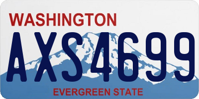 WA license plate AXS4699