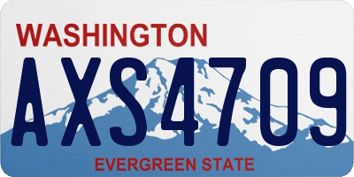 WA license plate AXS4709