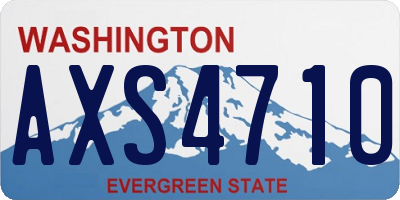 WA license plate AXS4710