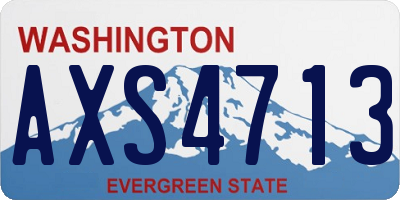 WA license plate AXS4713