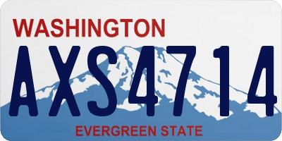 WA license plate AXS4714