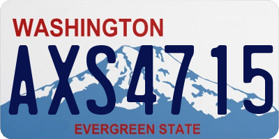 WA license plate AXS4715
