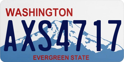 WA license plate AXS4717