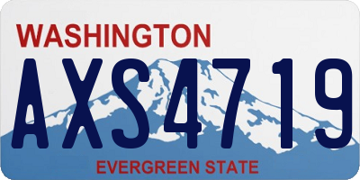 WA license plate AXS4719